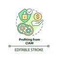 Profiting from CIAM concept icon