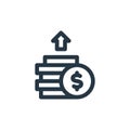 profits icon vector from investment concept. Thin line illustration of profits editable stroke. profits linear sign for use on web Royalty Free Stock Photo