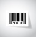 Profits upc, barcode illustration design Royalty Free Stock Photo