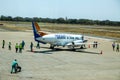 Proflight Zambia Airline plane on tarmac at Harry Mwanga Nkumbula International Airport in Zambia