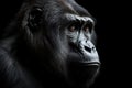 Profound Gorilla Portrait with Soulful Eyes. Generative AI