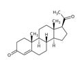 Progesterone structural formula of molecular structure Royalty Free Stock Photo