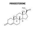 Progesterone structural formula of molecular structure Royalty Free Stock Photo