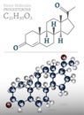 Progesterone Molecule Image Royalty Free Stock Photo