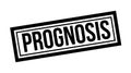 Prognosis typographic stamp