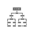 Program algorithm, flowchart plan, workflow mindmap grey icon. Royalty Free Stock Photo