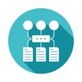 program algorithm icon in Flat long shadow style Royalty Free Stock Photo