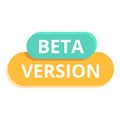 Program beta version icon cartoon vector. Digital upgrade