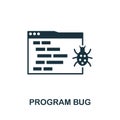 Program Bug icon. Creative element design from programmer icons collection. Pixel perfect Program Bug icon for web design, apps, Royalty Free Stock Photo