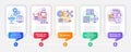 Program building skills rectangle infographic template Royalty Free Stock Photo