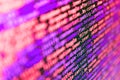Program code PHP HTML CSS of site. Tensorflow AI concept. Python programming developer code. Close up of computer web page code Royalty Free Stock Photo
