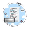 Program coding, application development, algorithm optimization concept Royalty Free Stock Photo