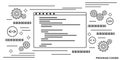 Program coding, application development, algorithm optimization vector concept Royalty Free Stock Photo