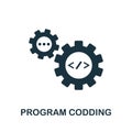 Program Coding icon. Creative element design from programmer icons collection. Pixel perfect Program Coding icon for web design, Royalty Free Stock Photo