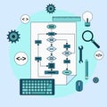 Program coding vector concept Royalty Free Stock Photo