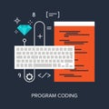 Program Coding vector illustration concept Royalty Free Stock Photo