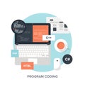 Program Coding vector illustration concept Royalty Free Stock Photo