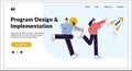 Program Design Implementation landing page heading concept Template for website Royalty Free Stock Photo