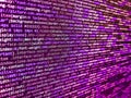 Program development concept. Abstract computer script  code. Internet connection stream flow concept. Laptop screen show abstract Royalty Free Stock Photo