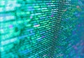 Program development concept. Template of website, selective focus. Screen of web developing php code on dark background. SEO Royalty Free Stock Photo