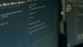 Program development with data on terminal window Royalty Free Stock Photo