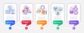 Program development skills rectangle infographic template Royalty Free Stock Photo