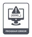 program error icon in trendy design style. program error icon isolated on white background. program error vector icon simple and