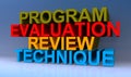 Program evaluation review technique on blue