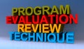 Program evaluation review technique on blue