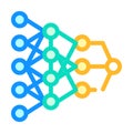 Program hierarchy artificial intelligence color icon vector illustration