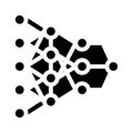 Program hierarchy artificial intelligence glyph icon vector illustration