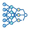 program hierarchy artificial intelligence icon doodle illustration