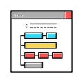program hierarchy color icon vector illustration Royalty Free Stock Photo