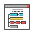 program hierarchy color icon vector illustration