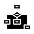 Program hierarchy glyph icon vector isolated illustration