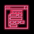 program hierarchy neon glow icon illustration
