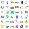 Program icons set, cartoon style Royalty Free Stock Photo