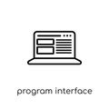 Program Interface icon. Trendy modern flat linear vector Program