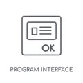 Program Interface linear icon. Modern outline Program Interface