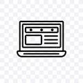 Program Interface vector linear icon isolated on transparent background, Program Interface transparency concept can be used for we Royalty Free Stock Photo