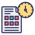 Program management, project deadline .  Vector icon which can easily modify or editable Royalty Free Stock Photo