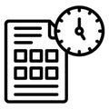 Program management, project deadline . Vector icon which can easily modify or editable Royalty Free Stock Photo