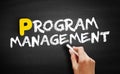 Program Management text on blackboard