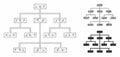 Program Tree Vector Mesh Network Model and Triangle Mosaic Icon Royalty Free Stock Photo