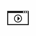 Program for video playback icon, simple style