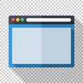 Program window icon in flat style on transparent background