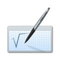 Program window for write and pen or ballpen for school and preschool Royalty Free Stock Photo