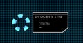 Programing coding process on terminal control panel. Data processing panel with grid line. over 4k resolution coding panel
