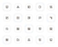 Programing and data line icons set. Editable Stroke. 24x24 Pixel Perfect.