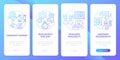 Programing language selection blue gradient onboarding mobile app screen